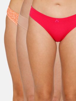 Zivame - Low Rise Full Coverage Bikini Panty Pack Of 3