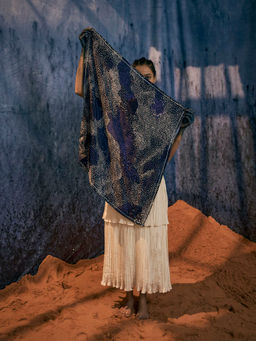 Amka India - Printed Midnight Scarf