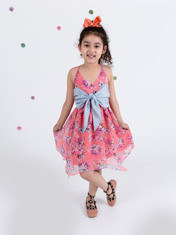 PSPeaches - Coral Chiffon Dress