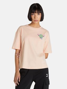 Puma - Downtown Graphic Women Pink T-shirt