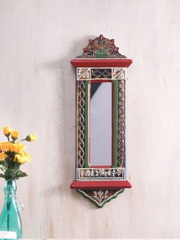 VarEesha - Hand Crafted Ethnic Wooden Narrow Jharokha Wall Hanging
