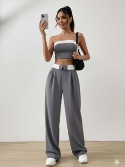 Trenbee - Grey Blended Relaxed Casual Co Ord Set