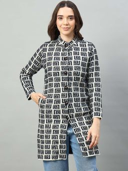 Duke - Black Acrylic Blend Regular Casual Overcoat