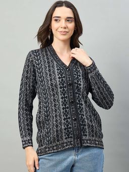 Duke - Black Acrylic Blend Regular Casual Cardigan