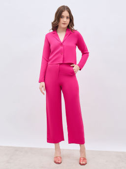 Styli - Women Solid Pink Co-Ord (Set of 2)