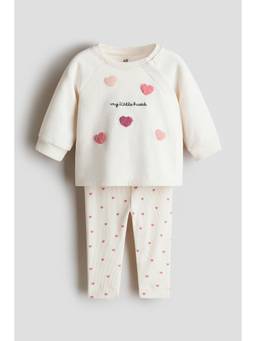 H&M - Kids White 2-Piece Cotton Set