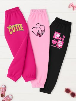 Kuchipoo - Regular Fit Baby Girls Pyjamas (Pack of 3)