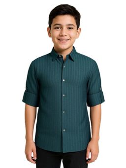 CHARCHIT - Boys Full Sleeves Shirt Turquoise