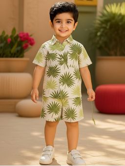 Kidbea - Boys Organic Cotton Shirt And Shorts Green
