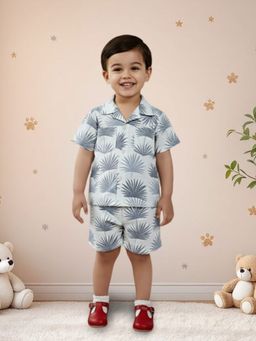 Kidbea - Boys Organic Cotton Shirt And Shorts Grey