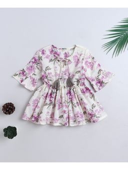 The Magic Wand - Cotton Woven Three Fourth Sleeves Floral Printed Top