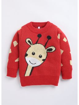 Toonyport - Woollen Printed Sweater Red