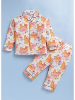 Toonyport - Kids Cotton Printed Night Suit Multi-Color