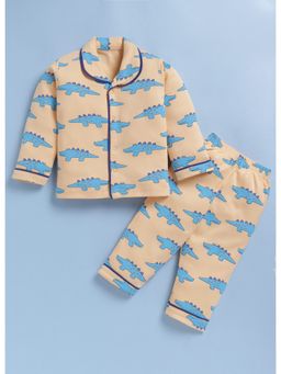Toonyport - Kids Cotton Printed Night Suit Yellow