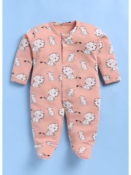 Toonyport - Kids Cotton Printed Rompers Peach