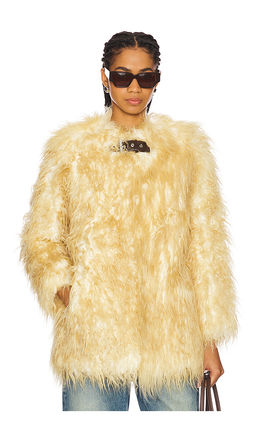 Apparis - Petra Faux Mongolian Fur Short Coat