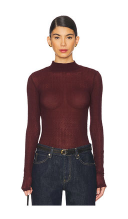 FRAME - Mixed Mesh Turtleneck