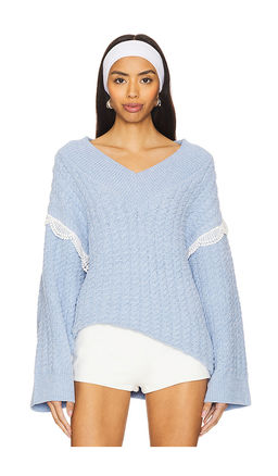 For Love & Lemons - Tierra Oversized V-Neck Sweater