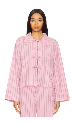 Ganni - Stripe Cotton Pyjamas Shirt