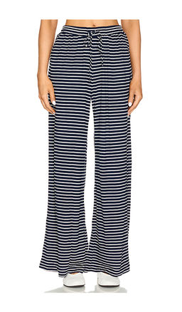 Monrow - Stripe Wide Leg Pant
