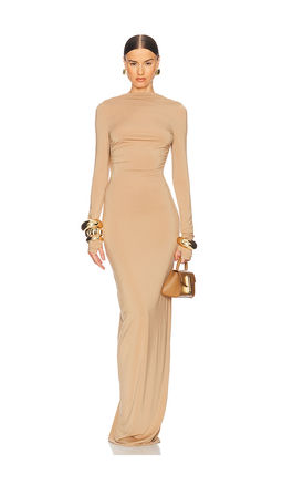 Helsa - Jersey Backless Maxi Dress