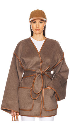 Helsa - Wool Blend Blanket Coat