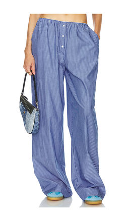 Helsa - Pinstripe Poplin House Pants