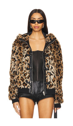 Jaded London - Hooded Mendoza Faux Fur Jacket