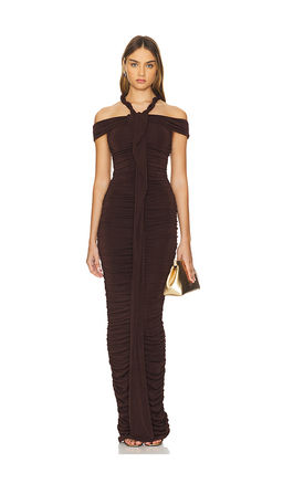 Khanums - Textured Slinky Maxi Dress