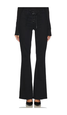 L'AGENCE - Charis High Rise Front Lace Up Flare Pant