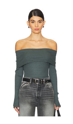 LA Made - Kayla Off Shoulder Long Sleeve Top
