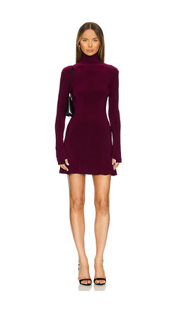 Norma Kamali - x REVOLVE Long Sleeve Turtleneck Fishtail Mini Dress
