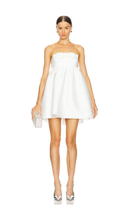 self-portrait - Taffeta Bandeau Mini Dress