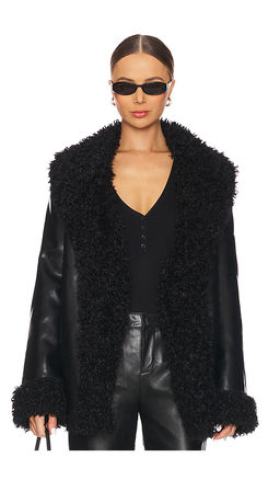 Ser.O.Ya - Roxanne Faux Fur Leather Coat