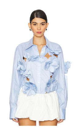 Susan Fang - Floral Cutout Shirt