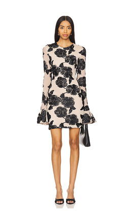 ROTATE - Flower Mesh Mini Dress