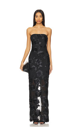 ROTATE - Flower Mesh Tube Dress