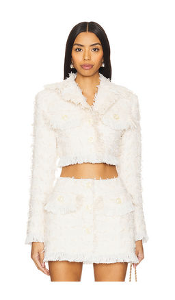 Yuhan Wang - Frayed Tweed Jacket