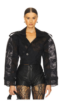 Yuhan Wang - Chantilly Lace Biker Jacket
