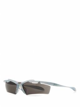 Balenciaga - Light Blue Turbo Rectangle Sunglasses