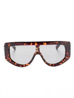 Gucci - Dark Brown Rectangular Sunglasses