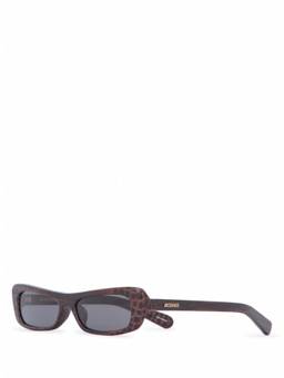 JACQUEMUS - Dark Brown Rectangular Sunglasses