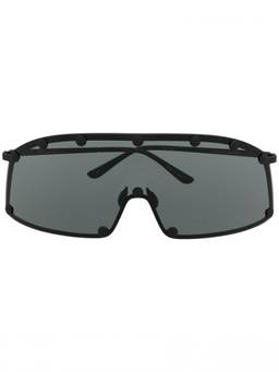 Rick Owens - Black Shield Sunglasses