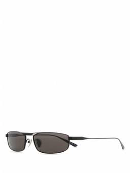 Balenciaga - Black Metal Rectangle Sunglasses