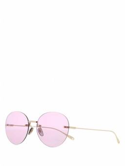 Gucci - Light Pink Gold Round Sunglasses