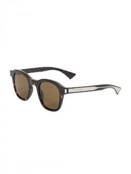 Saint Laurent - Brown Havana Square Sunglasses