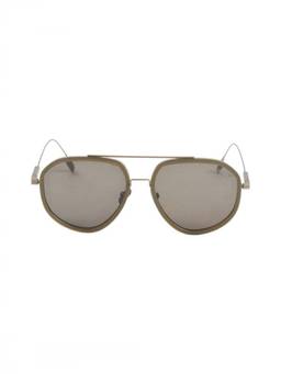 Zegna - Dark Green Aviator Sunglasses