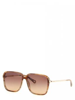 Chloe - Light Brown Square Sunglasses