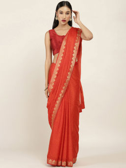 Soch - Printed Georgette Saree with Unstitched Blouse