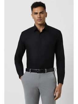 Van Heusen - Men Black Slim Fit Print Full Sleeves Party Shirt